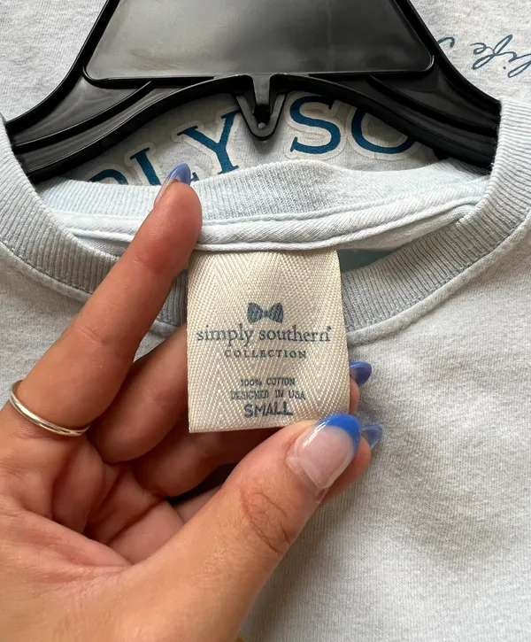 Simply Southern T-shirt Baby Blue Small - Image 3