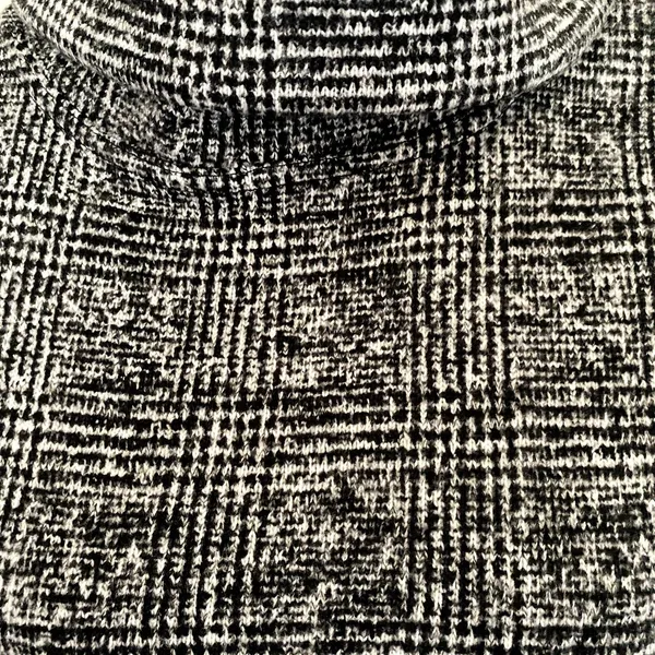J. Crew Glen Plaid Funnel Neck Thick Fleece Pullover Black Gray Size Small‎ - Image 3