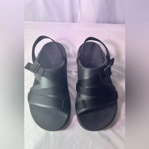 Chaco Black Dual-Strap Slide with Buckle - Image 4