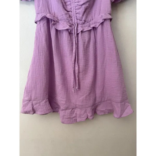 Show Me Your Mumu Sophie Mini Dress Bright Lilac Size XS Cotton Gauze - Image 8