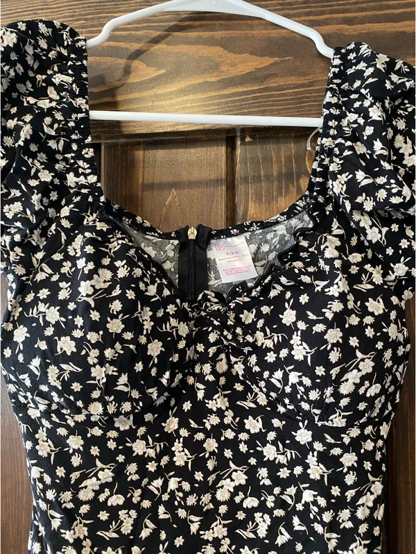 Black Floral Dress - Image 2
