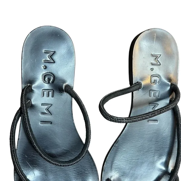 M.Gemi Shoes Womens Size 36 Leather Strappy Slide Sandals Made In Italy Chic‎ - Image 4