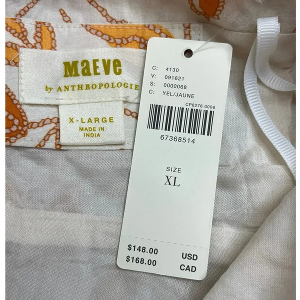 Anthropologie Maeve Floral Sweetheart Mini Dress criss-cross back, size XL - Image 16