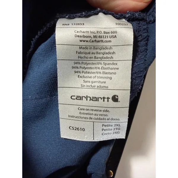 Carhartt Force Jogger Scrub Pants Blue 2XL Petite Women C52610 Cargo Workwear - Image 2