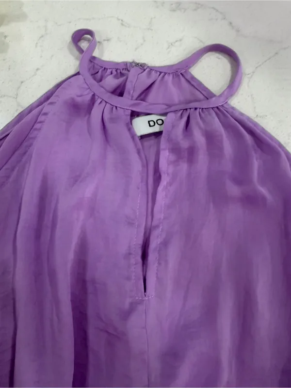 DO+BE Lavender Halter Smocked-Waist Casual Dress - Image 4