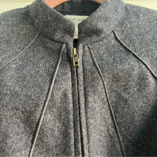 Harve Benard Gray Wool Zip Up Coat Women’s Size 6 Classic Tailored Vintage - Image 4