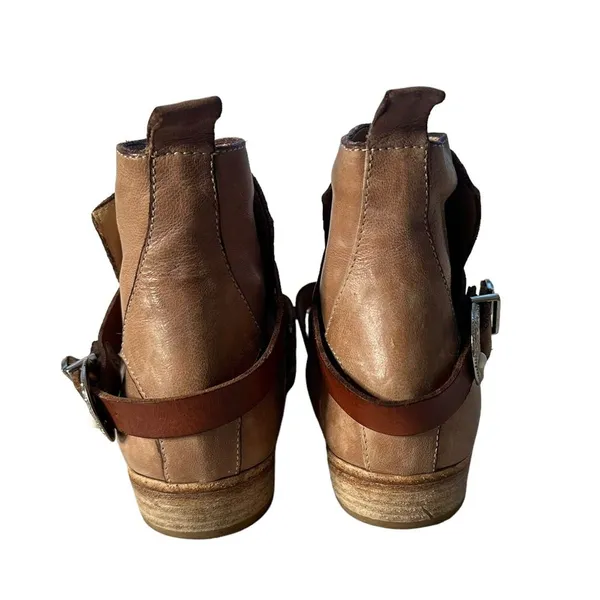 STEVEN‎ By Steve Madden Cut Out Ankle Boots Distressed leather Women's Size 38 - Image 10