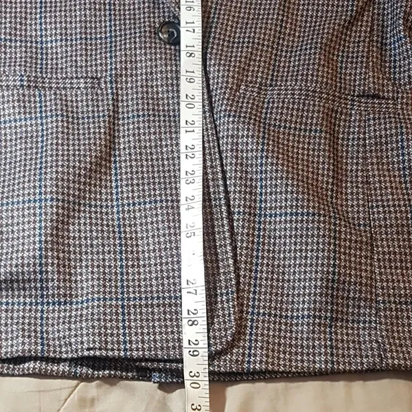 Sanctuary Daily Oxford Blazer Jacket  Medium Single Button Plaid Preppy Workday - Image 13