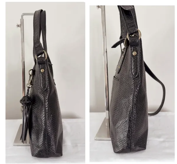 The Sak black leather embossed crossbody tote - Image 12