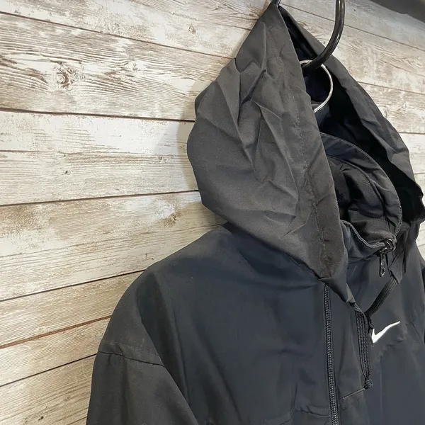 Nike Womens M Jacket‎ Reversible Black Fit Dry Hidden Hood Running Cycling Logo - Image 11