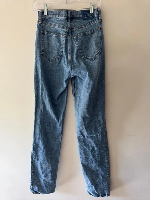 Abercrombie‎ & Fitch The 90s Straight Ultra High Rise Jeans Extra Long Size 0 - Image 3