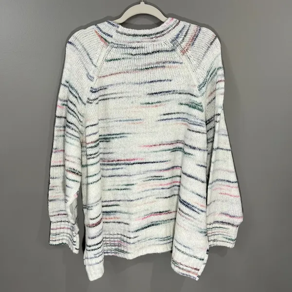 OLD NAVY Long Sleeve Pullover Sweater White Striped Women's Sz 3X NWT - Image 5