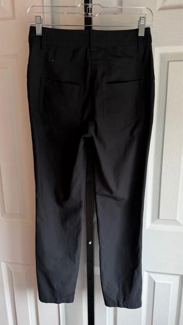 Lululemon Women's Black Zipper Work Ankle Dress Casual Pants Size: 4 - Image 2