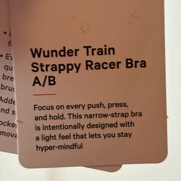 Lululemon Wunder Train Strappy Racer Bra A/B NWT. Size 12. Color HLBM - Image 9