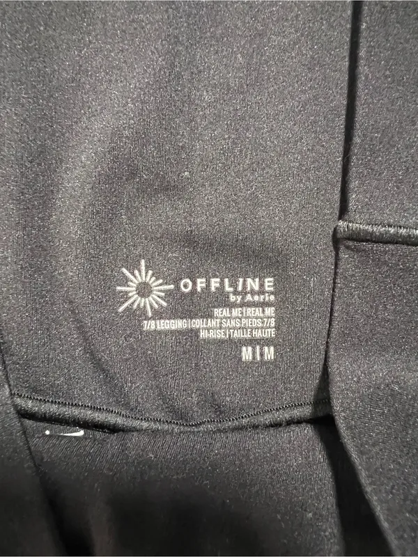 Offline by Aerie Real Me 7/8 Legging Hi-Rise Black Size Medium - Image 3