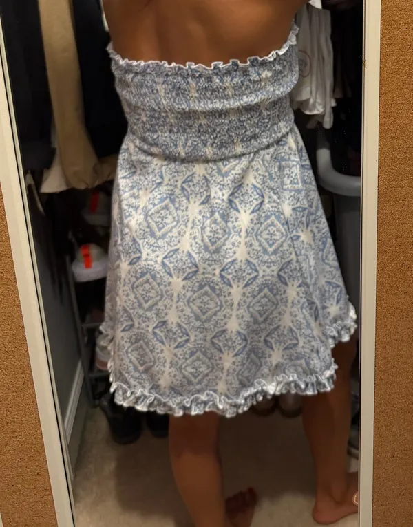 Strapless dress Blue - Image 2
