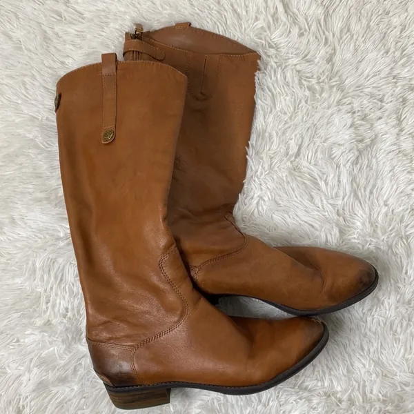 Sam Edelman faux leather brown riding boots - Image 8