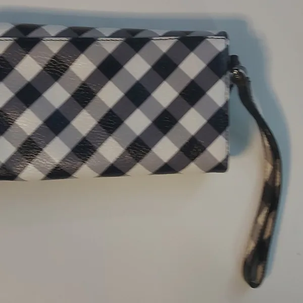 Talbots Black /White Wristlet Zip Closure Mimimalist Classic Preppy Prints Retro - Image 8