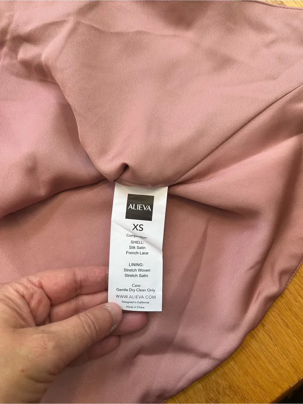 ALIAVA ALIEVA Maya Mini Dress Pink‎ Size XS NWT Cocktail Party Silk Corset Top - Image 7