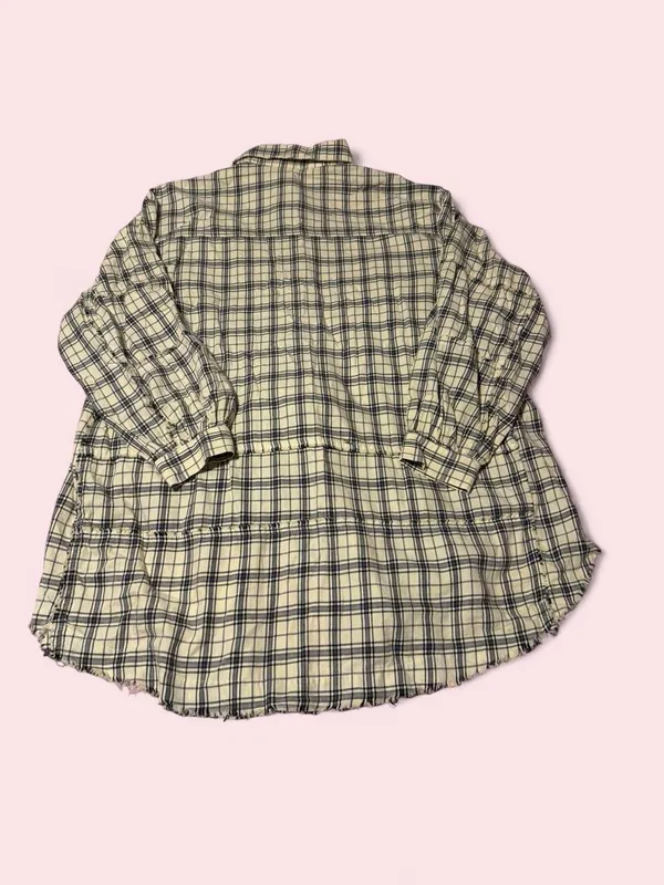 easel Cream & Black & Blue Plaid Button-Down Shirt - Image 2
