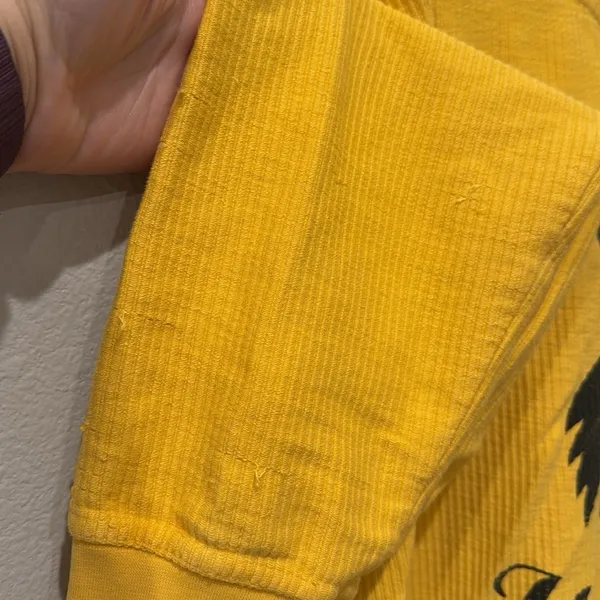 Iowa Hawkeyes Pressbox Yellow Microrib Inside Out Sweatshirt Size XL - Image 4