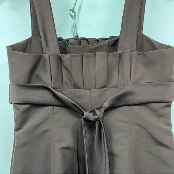 David's Bridal truffle Brown womens Dress size 6 style F12942 formal prom bridal - Image 6
