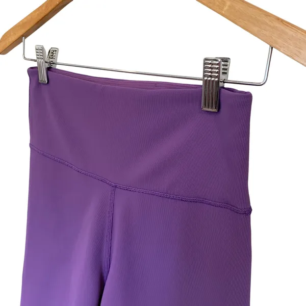 Aritzia TnAction Ribbed High-Rise 7" Biker Shorts in Breezy Purple Size Medium - Image 2