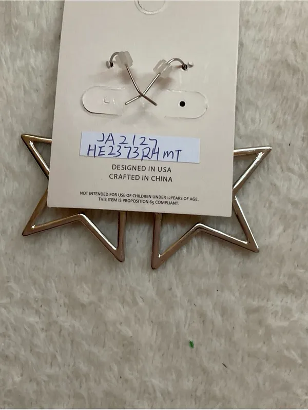 Pomina Rainbow Star Hoop Earrings - Multicolor - Image 4