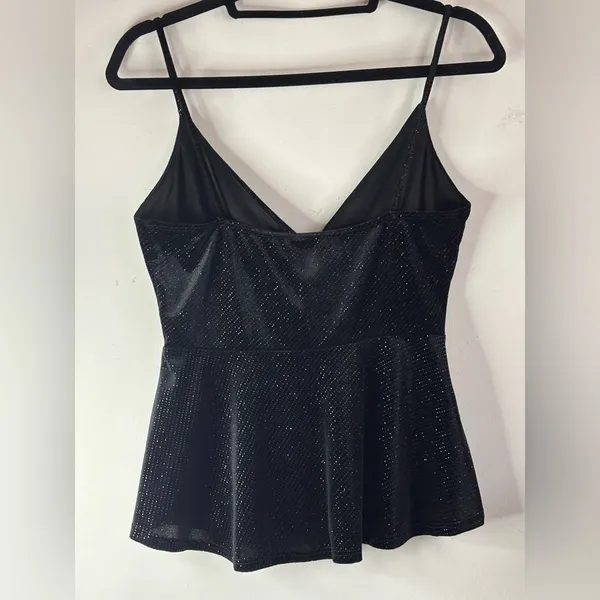 Chocolate Black Sparkle Women’s Tank Top Size L - Image 2