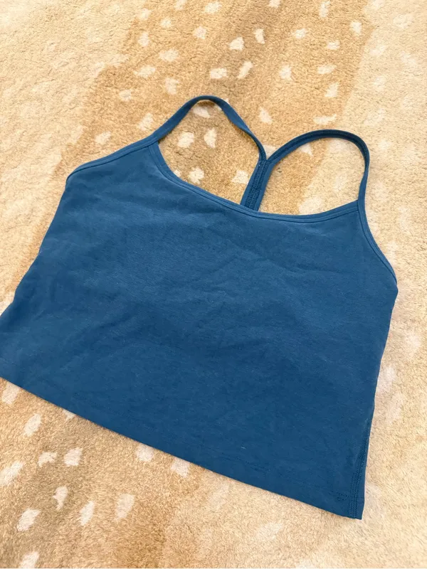 Beyond Yoga Spacedye Slim Racerback Cropped Tank Teal Sea Heather L - Image 3