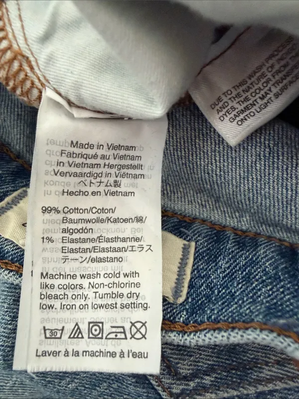 Madewell Classic Straight Jeans Peralta Wash High Rise Size 24 AA596 - Image 5