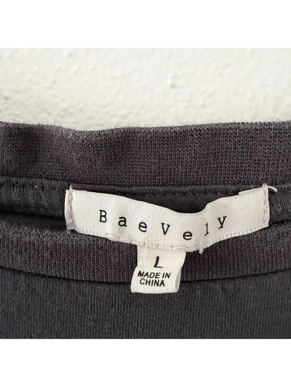 BAEVELY Biker World Tour Edgy Grunge Distressed Cotton Graphic Tee size large - Image 3
