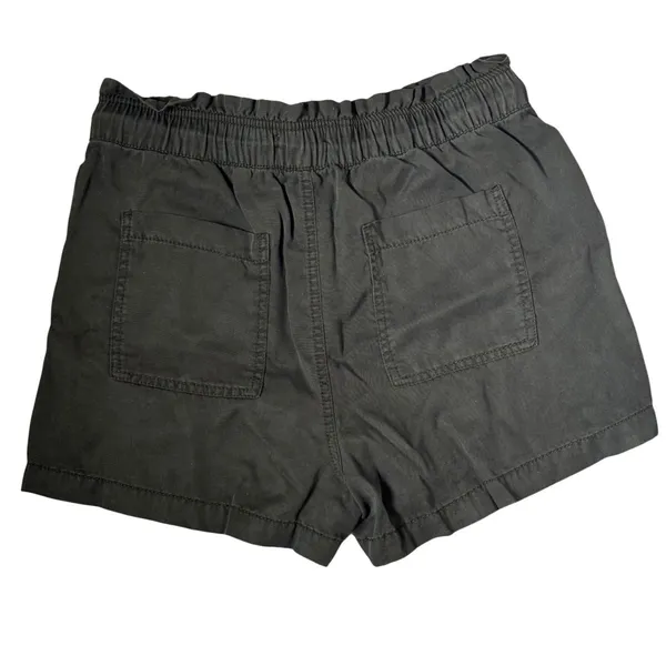 LOFT Womens Medium Green Paperbag Waist Drawstring Utility Shorts Casual Relaxed - Image 2