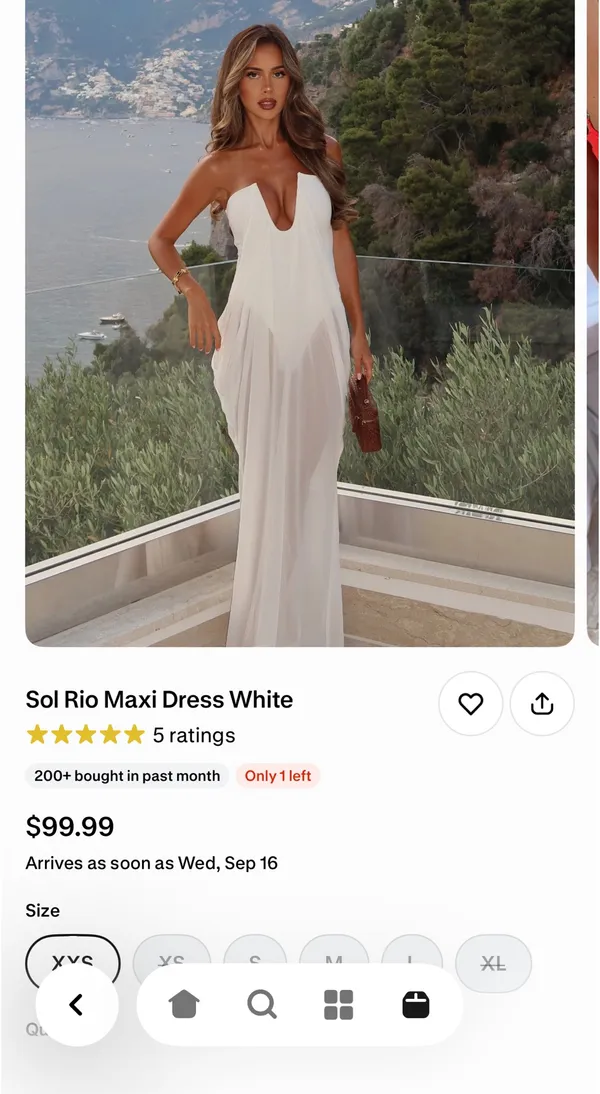 White Fox Maxi Boutique Dress - Image 5