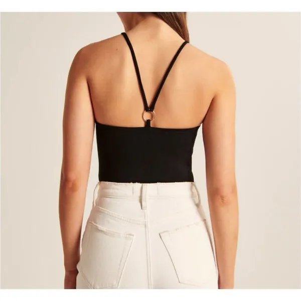 ✨ABERCROMBIE & FITCH Double-layered Seamless Fabric Boatneck Sz Medium Bodysuit✨ - Image 2
