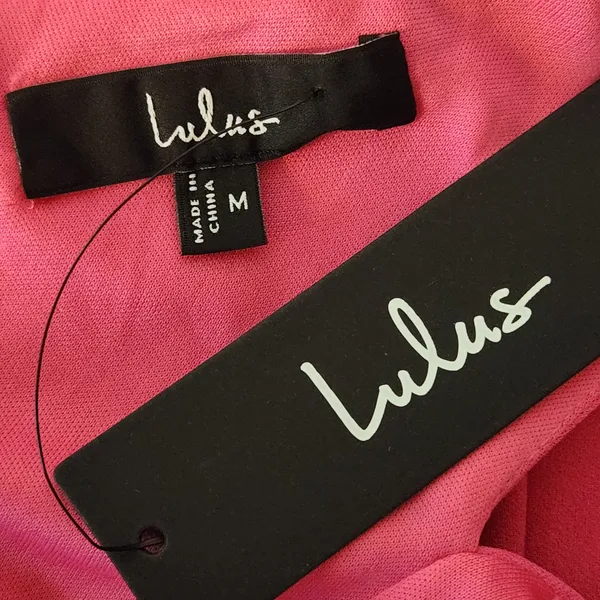 Lulus Pink One Shoulder Cocktail Dress NWT Size Medium Pink Wedding Guest Dress - Image 5