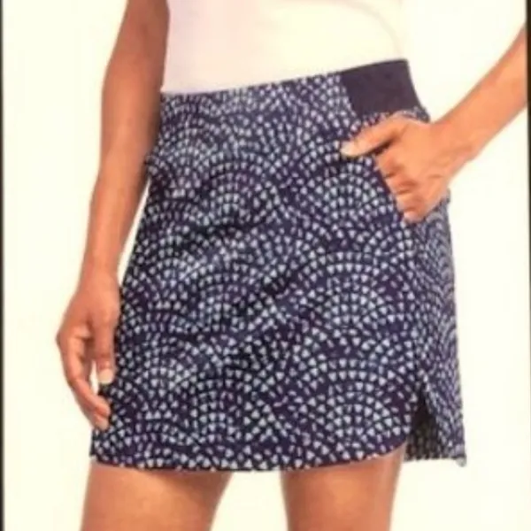 Cypress Club Blue Depths Geometric Print Skort Size S - Image 2