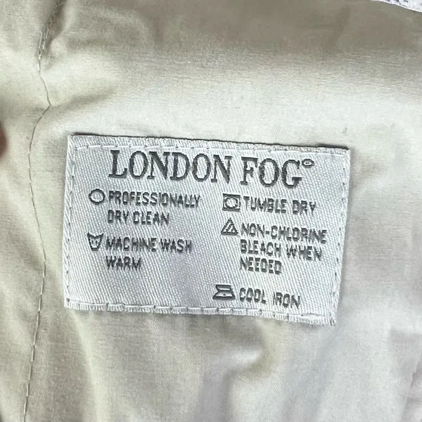 LONDON FOG Women’s Trench Coat Size‎ 14 Vintage Tan Cream Lined Belted Long - Image 5
