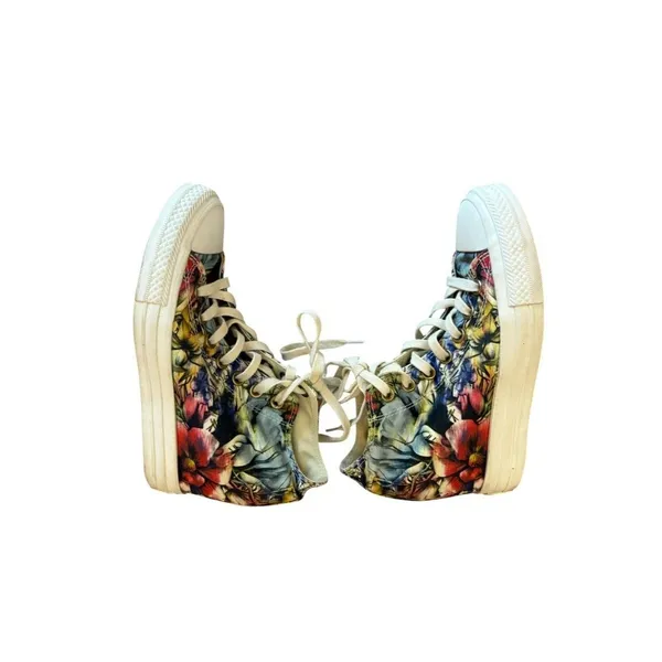 Converse Chuck Taylor All Star Lux Hi Floral Hidden Heel Wedge Womens Size 7 - Image 3