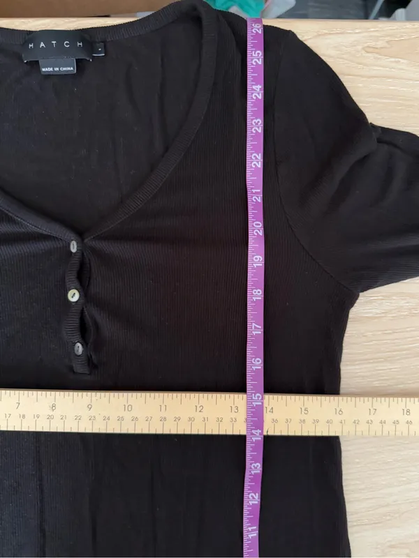 Hatch 1 Small Maternity The Softest Rib Nursing Henley black Lounge Comfy - Image 8