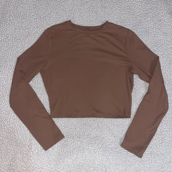 Cropped Long Sleeve Brown Size M - Image 2
