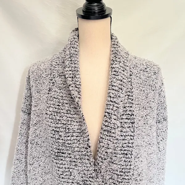 Vtg Y2K Side Effects Marled Cardigan Womens Sweater Sz M Chunky Knit Grandpa - Image 2