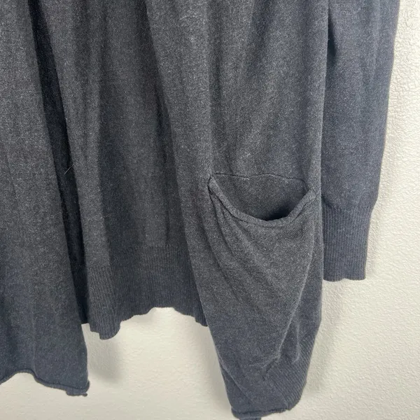 Wilfred Aritzia Womens Open Front Knit Silk Cashmere Blend‎ Cardigan Gray Sz M - Image 6