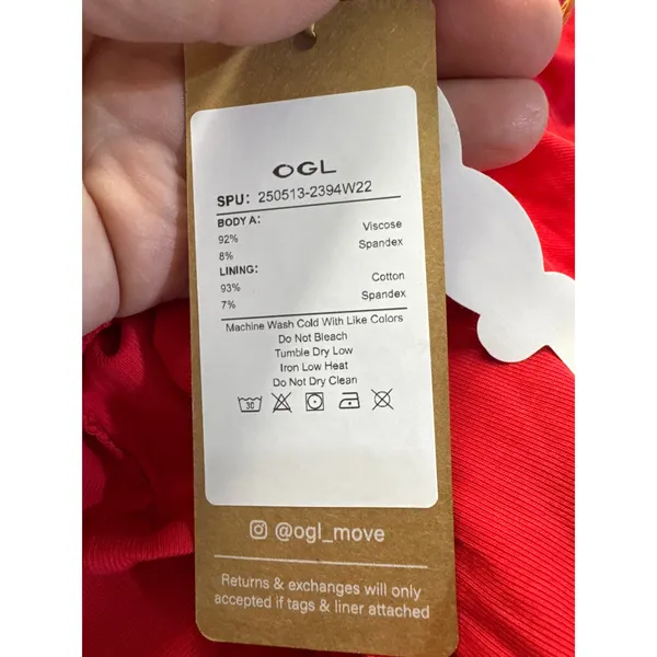 OGL MOVE Eco-SkinKiss® Multi-wear Versatile Necklines Bra Top - Red M New - Image 6