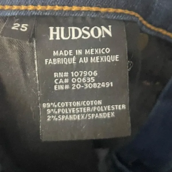 Hudson Women's Size 25 Dark Wash Midrise Natalie Super Skinny Jeans‎ - Image 8