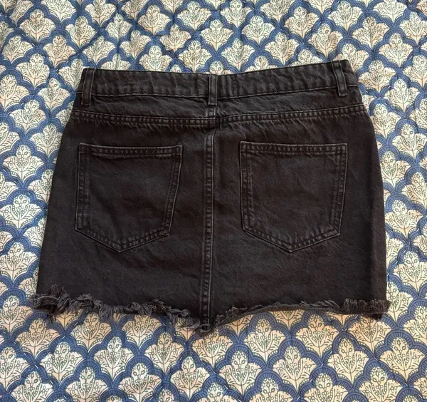 Free people black denim mini skirt - Image 2