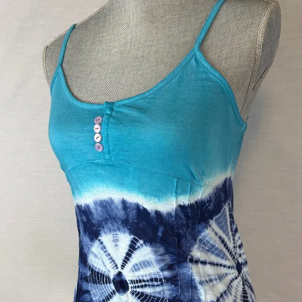 Vintage Y2K Blue Tie-Dye Camisole - Image 5