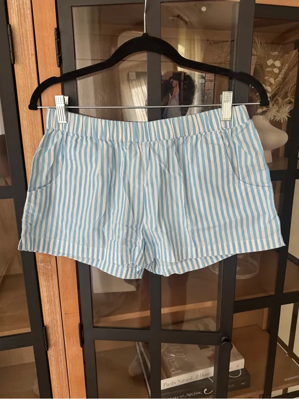 LAKE Pajamas seersucker shorts striped elastic waistband cotton - Image 7