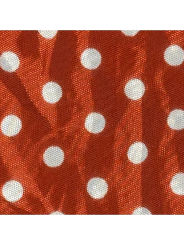 Vintage Retro Polka Dot Red and White Square Scarf - Image 2