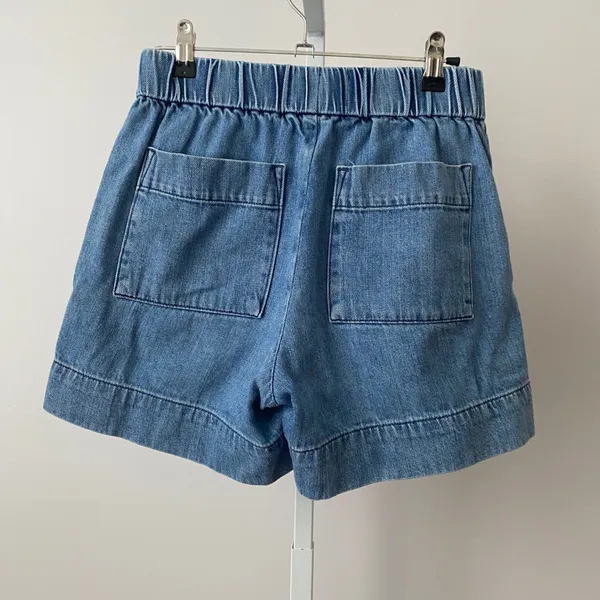 Everlane Organic Cotton Relaxed Coastal Clean Sustainable Easy Jean Short 0 Blue - Image 6